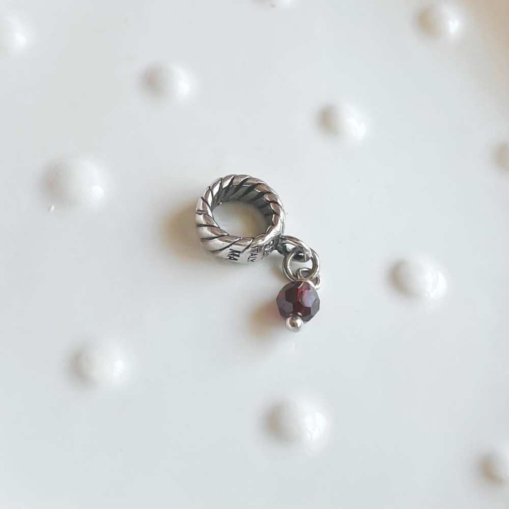 michael anthony garnet birthstone charm